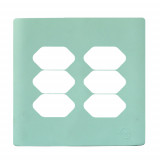 Placa p/ 6 Tomadas 4x4 -Novara Siciliano